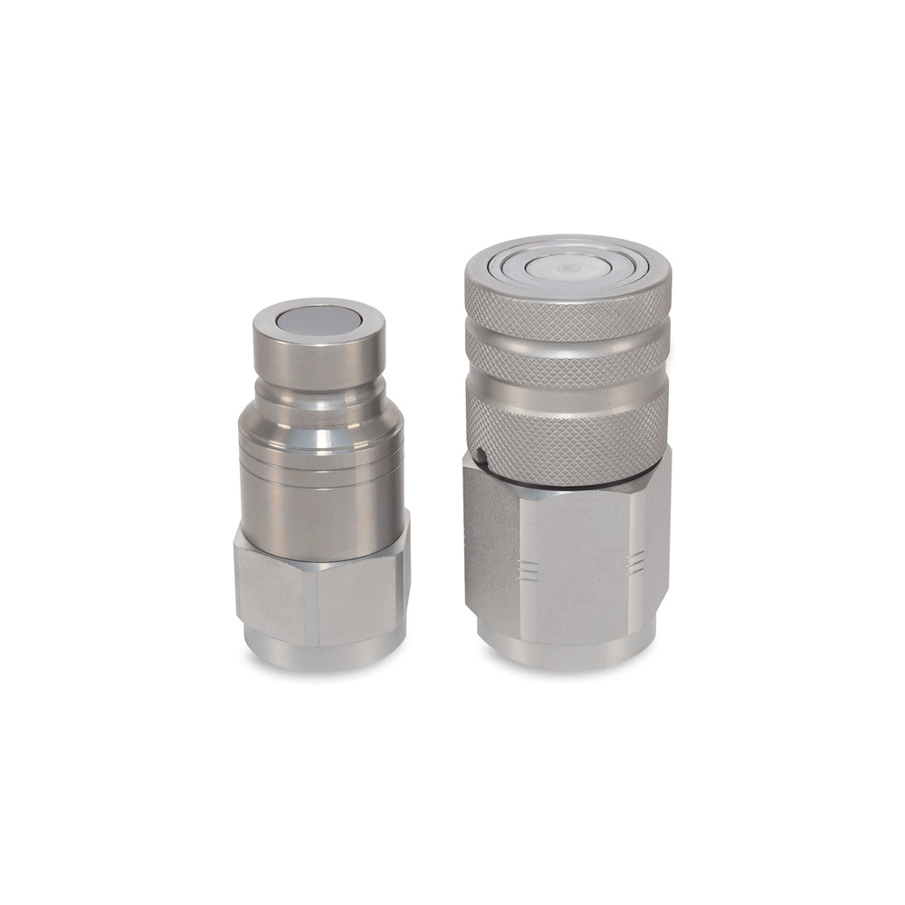 5/8″ Flat Face Hydraulic Quick Couplers Set - 3/4″ SAE Thread