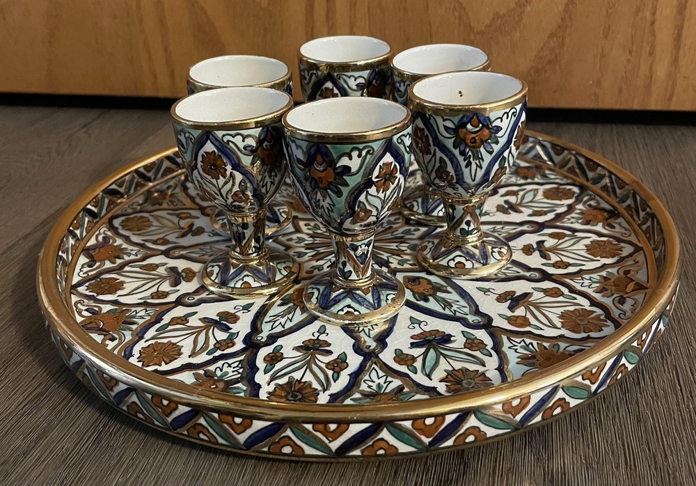 Turkish Goblets And Tray Set
