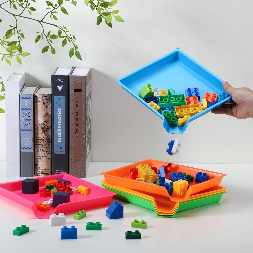 6 Pcs Multicolor Plastic Art Sorting Funnel Trays Quick Sorting Activity Serv...