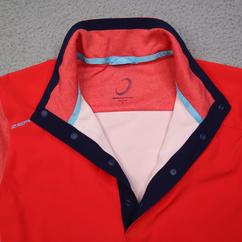 Zero Restriction Z710 Snap Pullover Mens Medium Red Heather Performance Golf