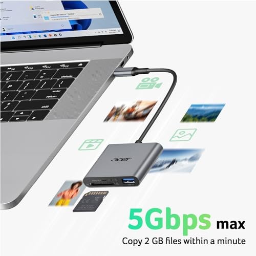 SD Card Reader USB C, 3 in 1 Memory Card Reader for iPhone 16/15 with Dual