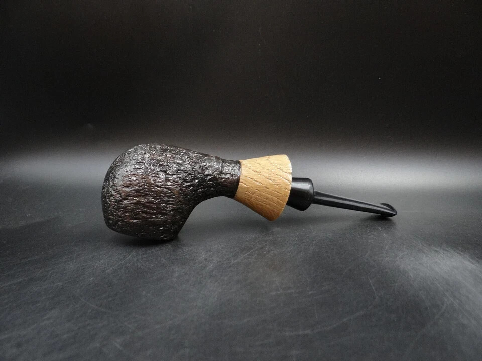 TURKIEWICZ BLACK OAK (MORTA) HAND MADE RHODESIAN PIPE 02