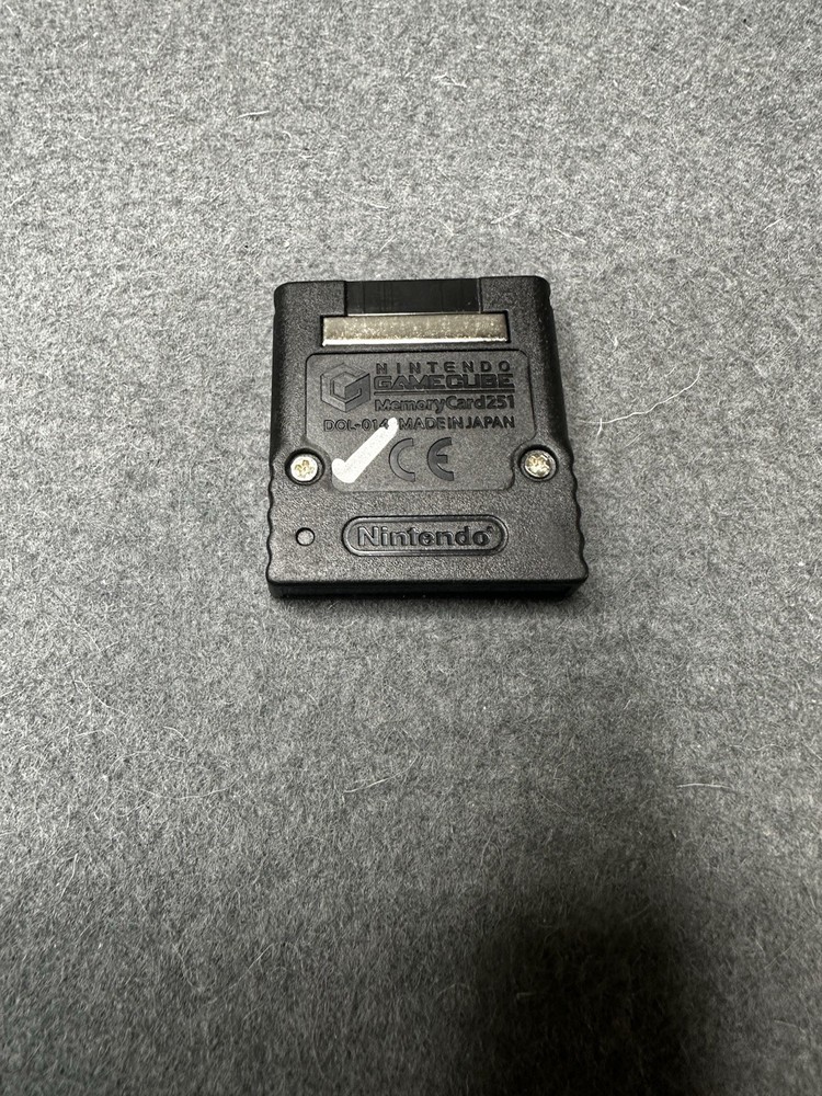 Nintendo GameCube Black Memory Card 251 Blocks Tested WORKS