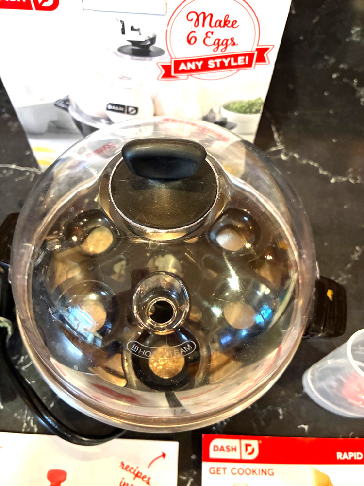 DASH Rapid Egg Cooker One Touch 6 Egg Capacity Hard Boiled Poached