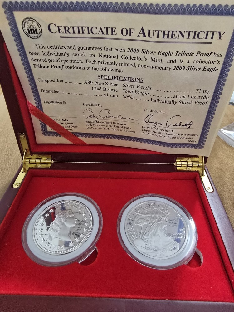 Set-2009 CLAD Silver Eagle Proofs / 1794 Liberty Silver Proof Authentic