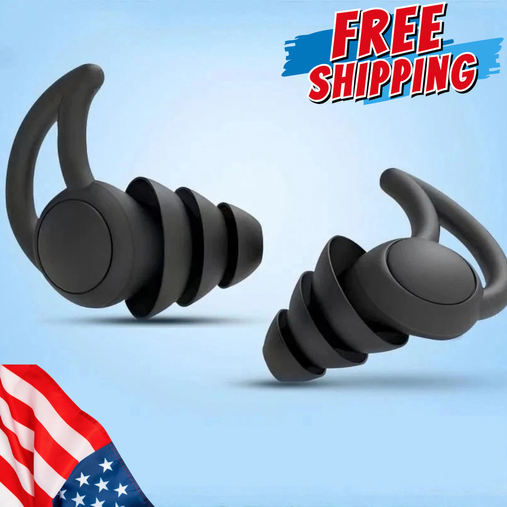 Silicone Ear Plug Waterproof For Sleeping 3 Layer Noise Cancelling Reusable Soft
