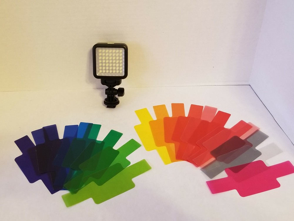 49 LED Video Light Panel Flash + 20pcs Gel Filter + Adjustable Stand