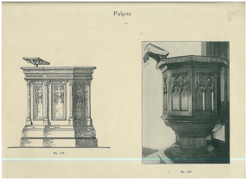 Vintage 1900s  Single Ad Sheet for Chruch Pulpits