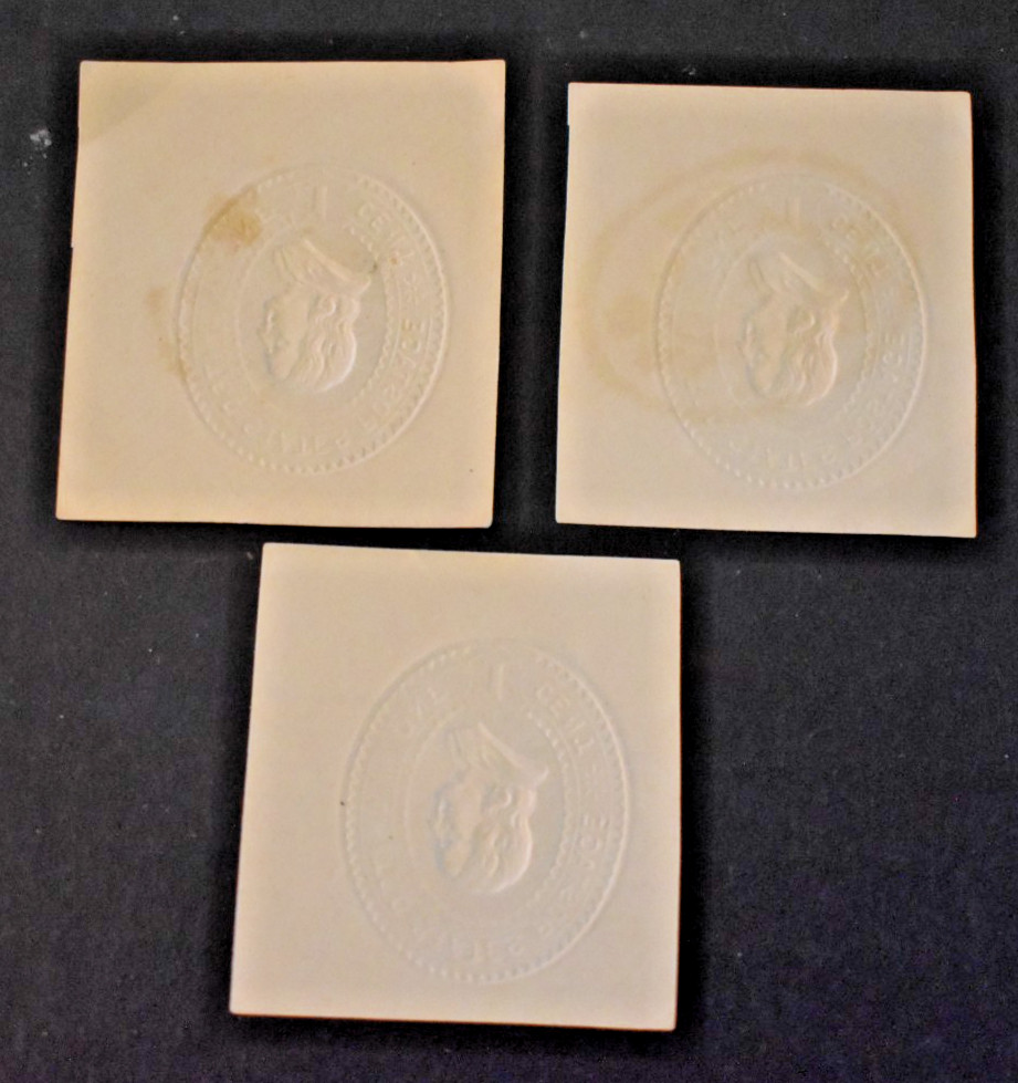 3 - 1887 US Stamp Scott #U294 1 Cent Franklin Envelope Cuts