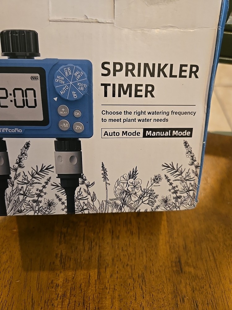 Sprinkler Timer Outdoor, Digital Programmable Water Timer, Garden Hose Open Box