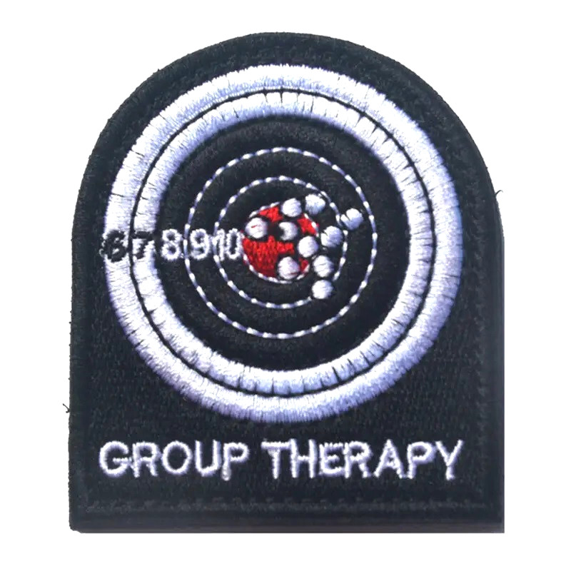 GROUP THERAPY - Archery Target Gun Range Darts Embroidered Hook & Loop Patch