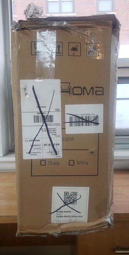 COMHOMA CH306 OFFICE CHAIR, WHITE *DISTRESSED PKG