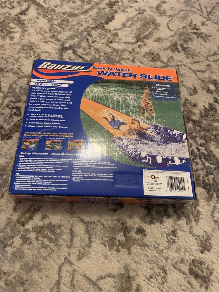 Banzai Speed Blast Water Slide NIB 16ft.