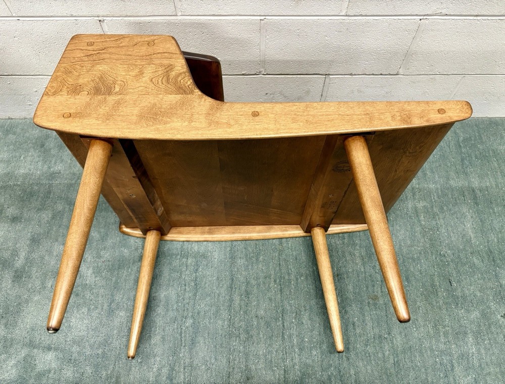 *PAIR* Russel Wright For Conant Ball Step Back Solid Birch MCM End Tables; Mint