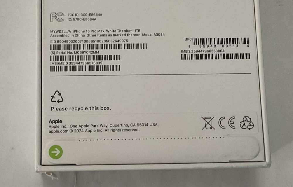 ** Color Box ONLY !! ** iPhone 16 Pro Max