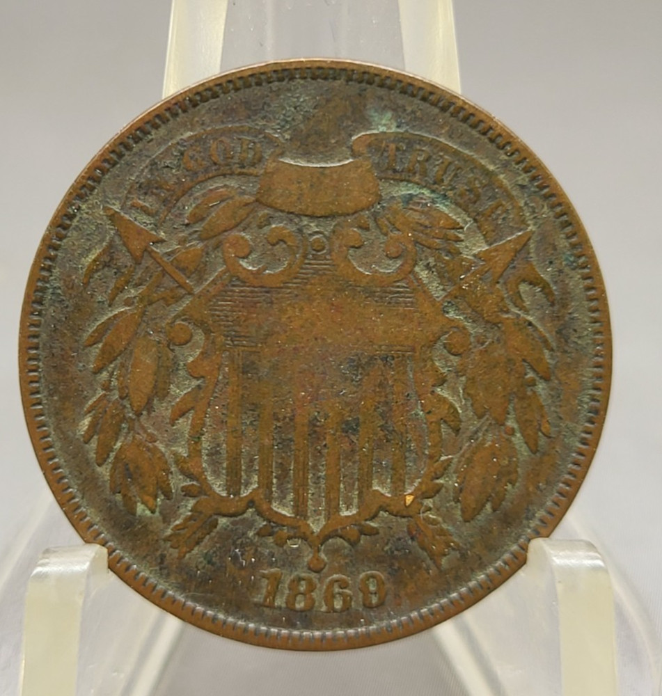 1869 U.S. Shield 2 Cents Type Coin