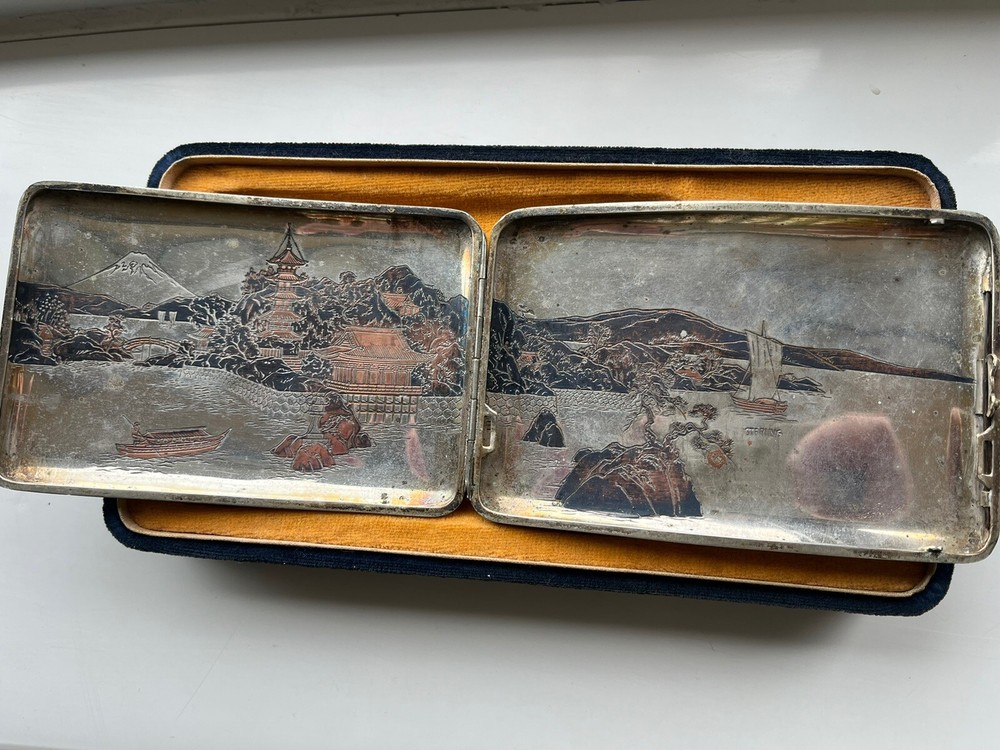 Japanese silver cigarette case