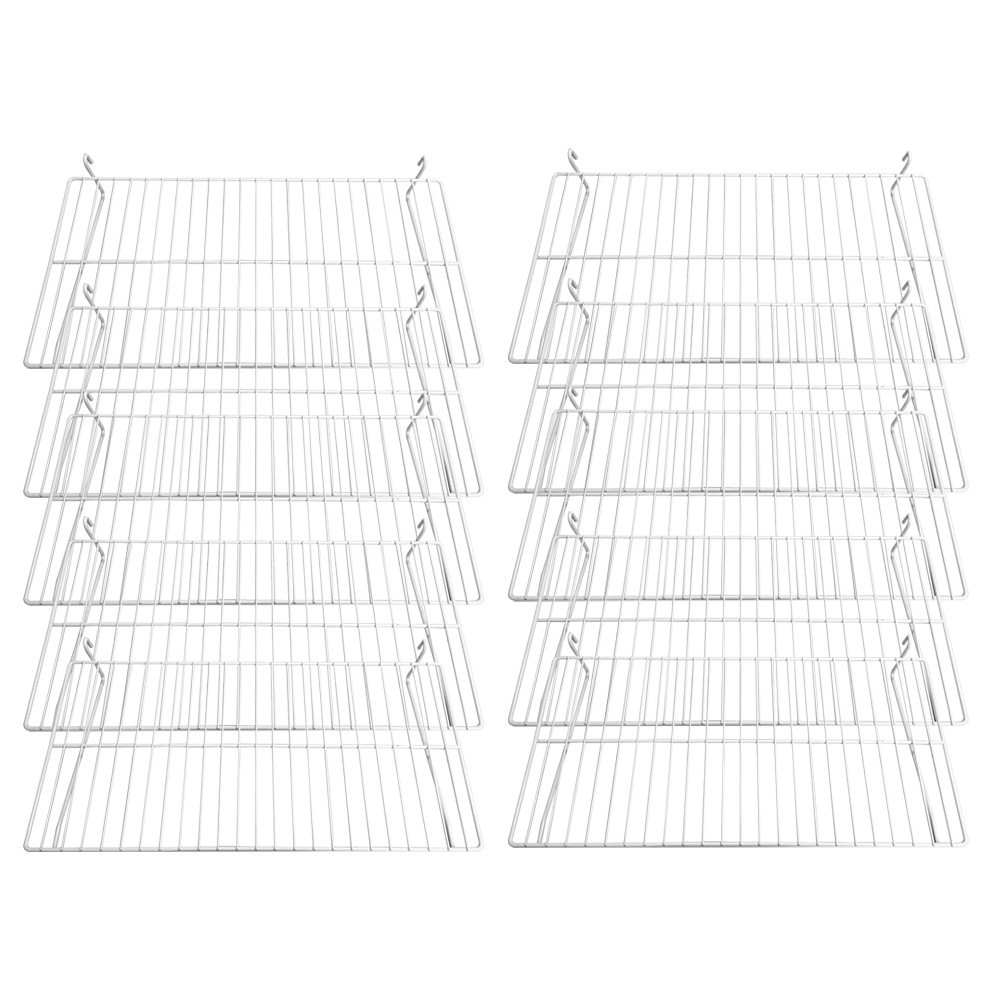 Gridwall Flat Display Shelf 24'' x 12'' White 10 pcs