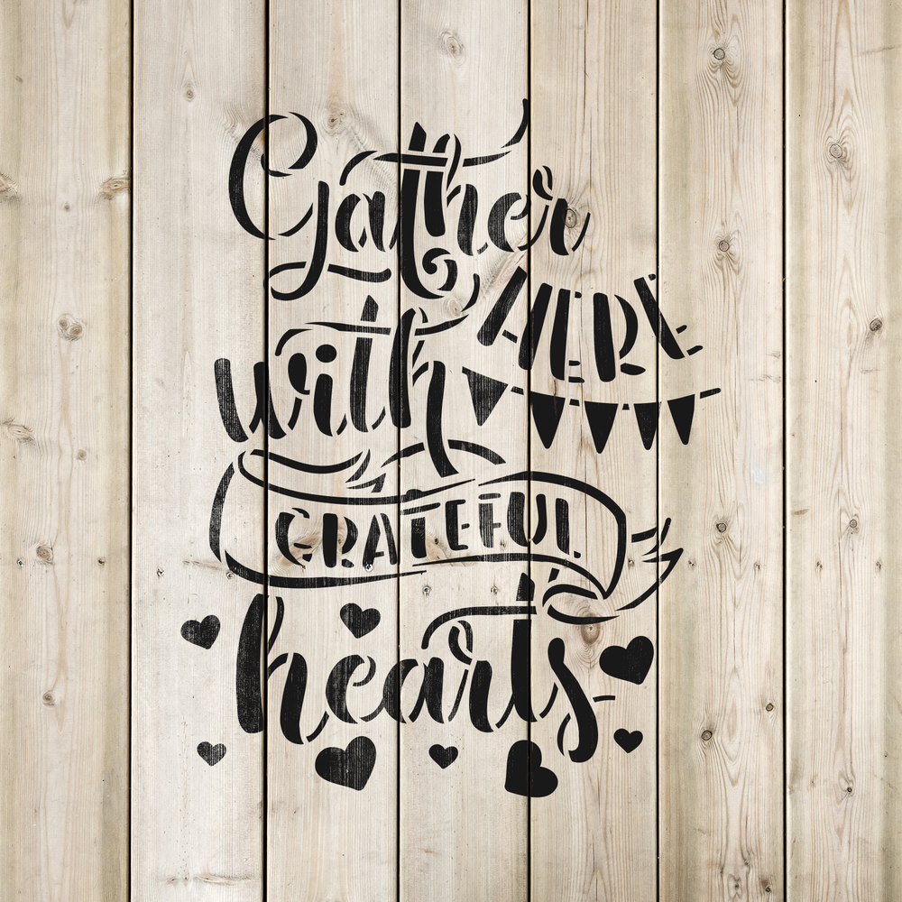 Gather Here Stencil - Durable & Reusable Mylar Stencils