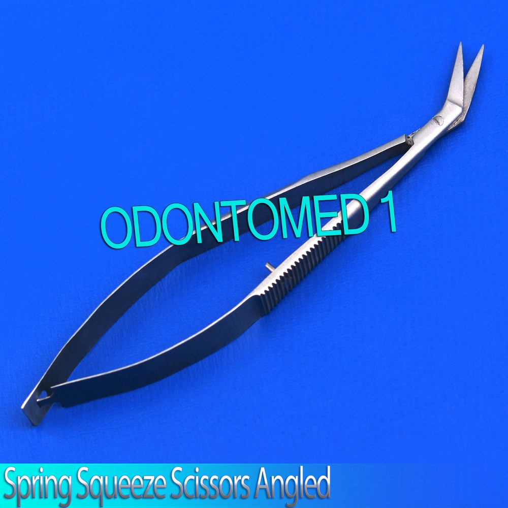 1 Pcs ANGLED 4" spring SQUEEZE scissors embroidery beading