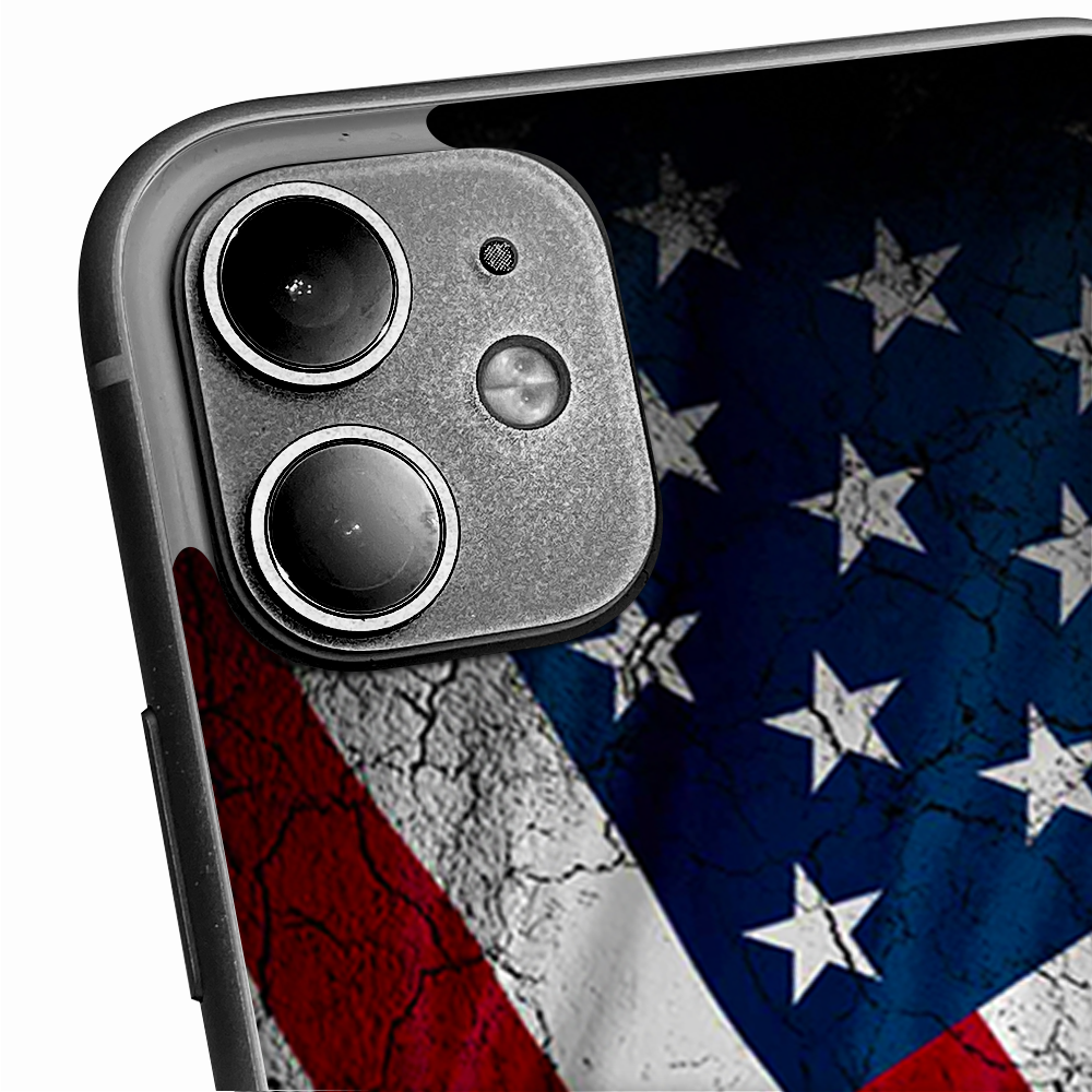 Skins Decal Wrap for Apple iPhone 11 - American Flag distressed wave