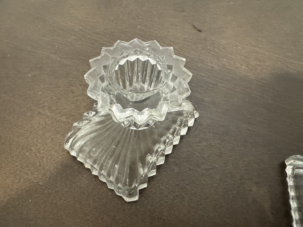 Vintage Art Deco Pair Candle Holders