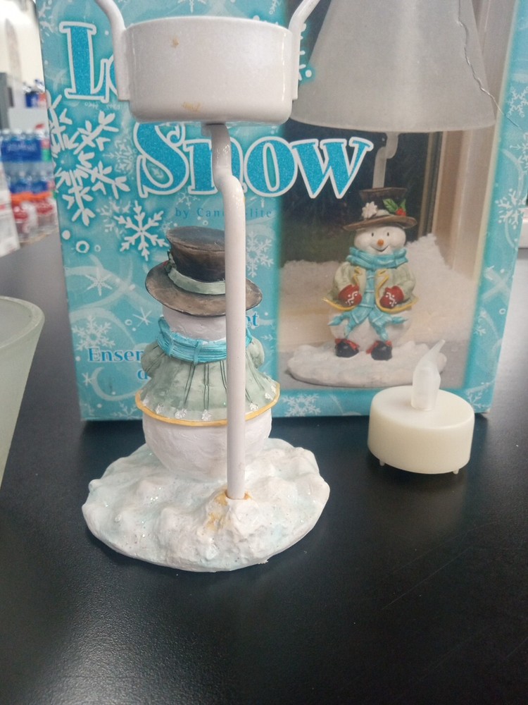Let It Snow Tea light Candle Lamp Gift Set