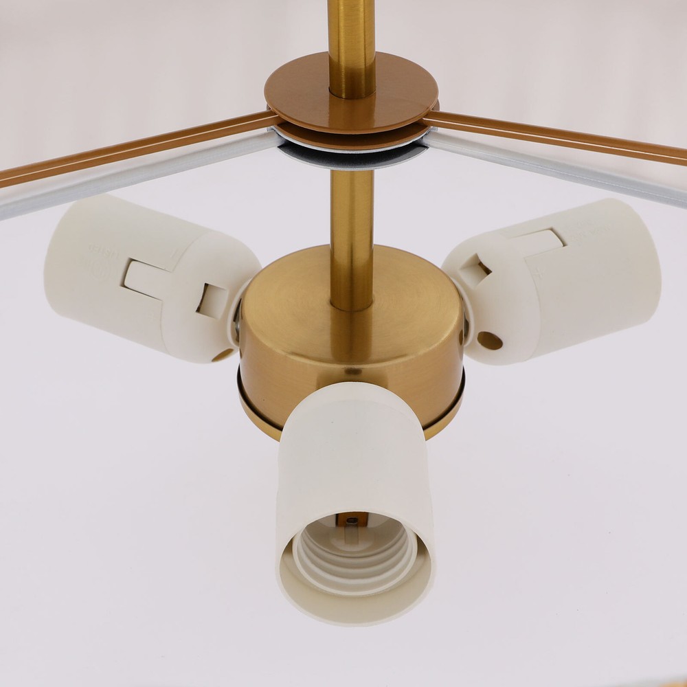 17.7" Semi Flush Mount Ceiling Light 3-Light Large Boho Flush Mount Ceiling Ligh