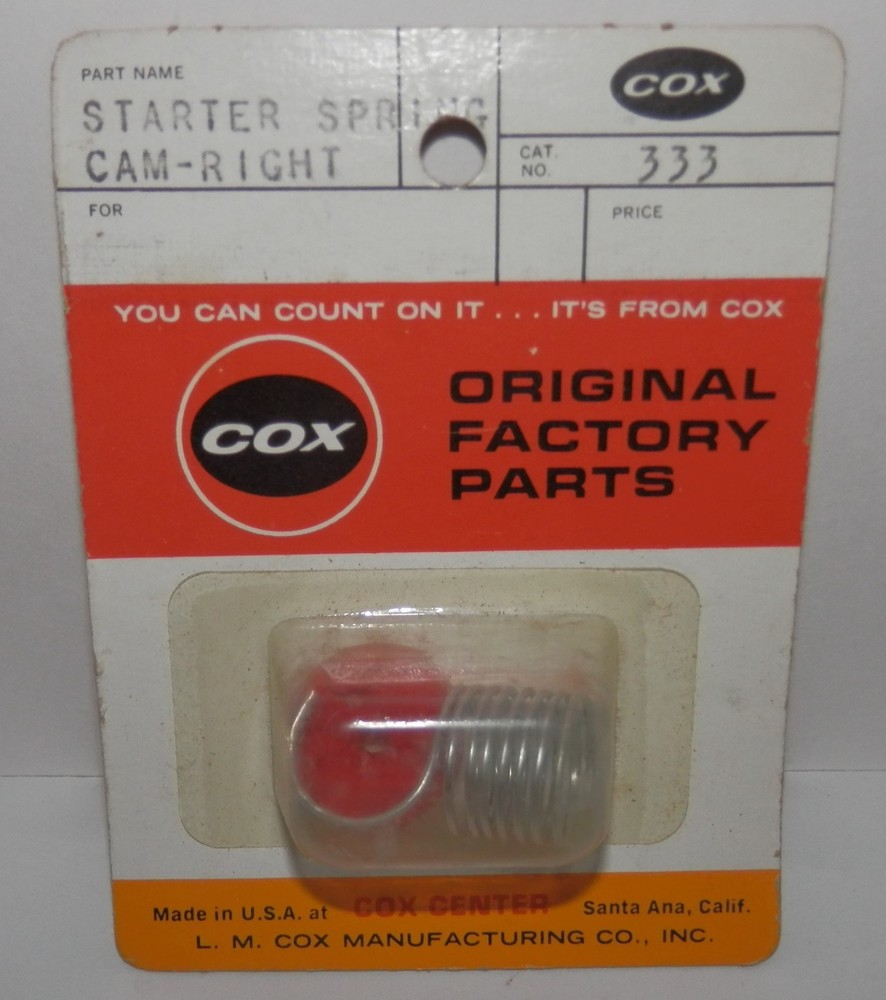 Cox Starter Spring Cam-Right #333 NOS