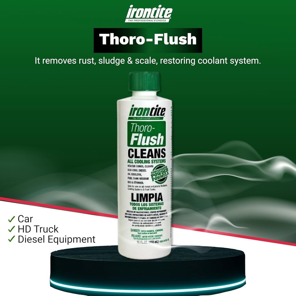 Thoro-Flush Coolant System Cleaner - 16oz Powder for Optimal Engine Performance