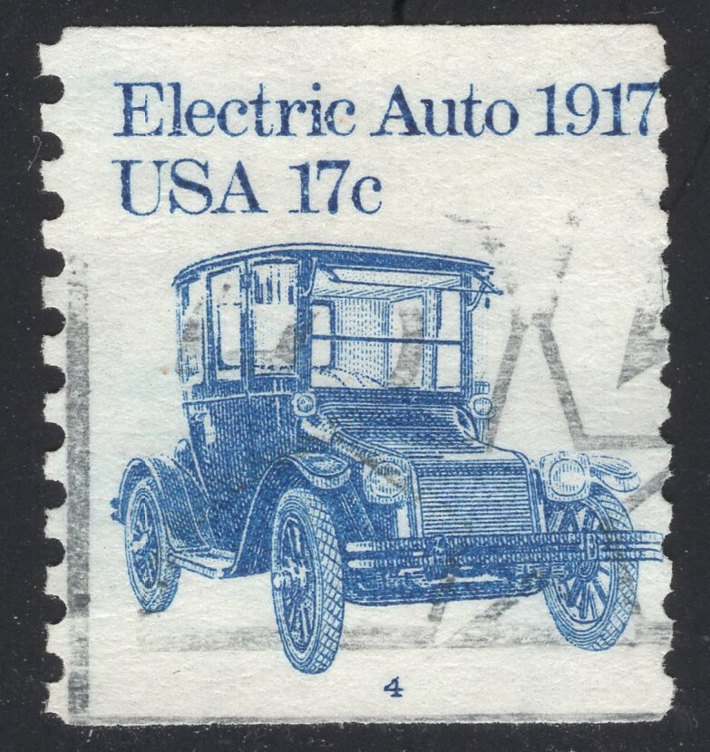 # 1906  17c Electric Auto  - Plate # Single    - Pl# 4 - Used