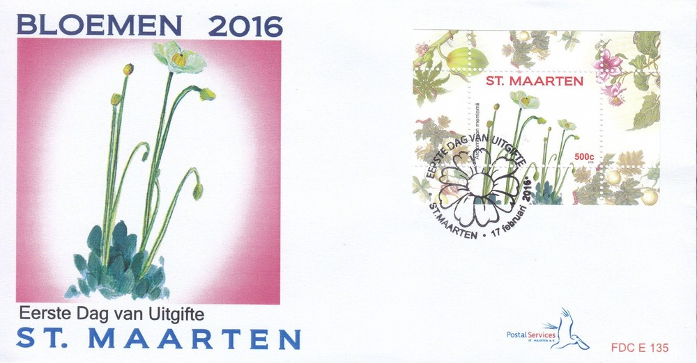 Sint Maarten Issue FDC 2016 (135) Flowers