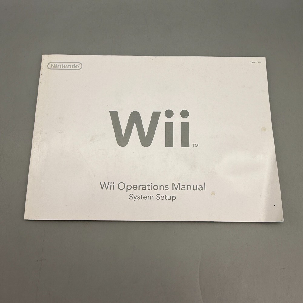 Nintendo Wii Operations Manual System Setup Channels & Settings and MotionPlus