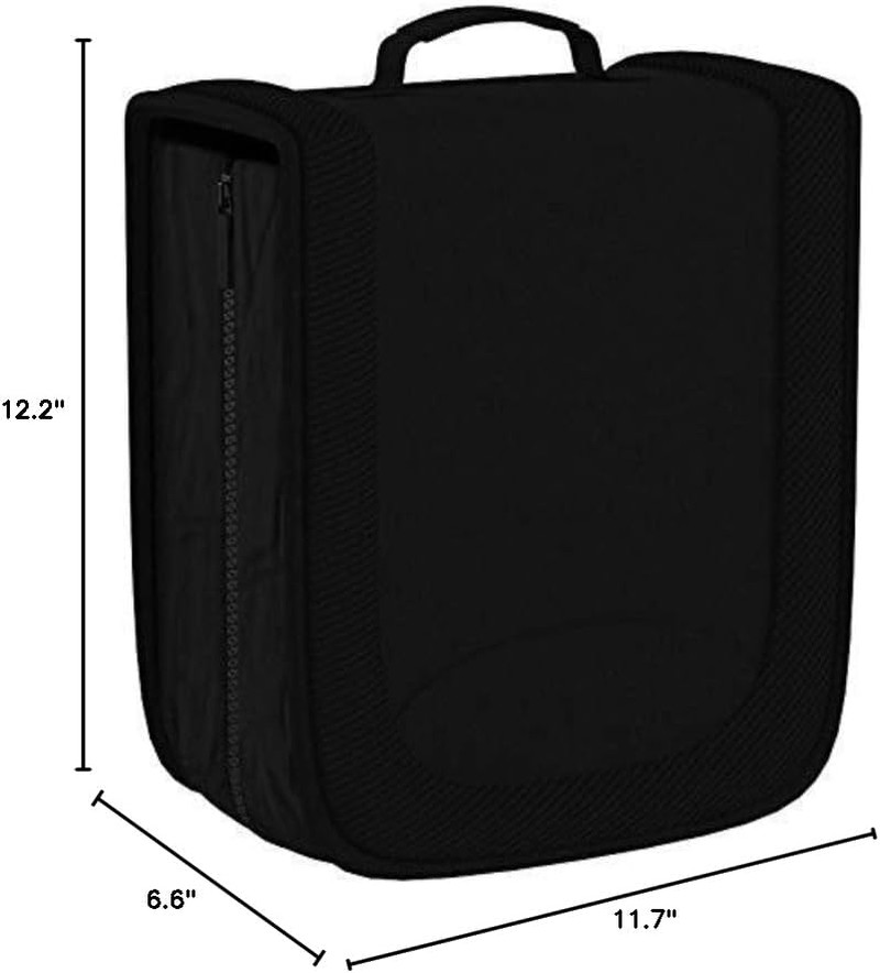 Polyester CD/DVD Portable Storage Binder with Handle, 400-Capacity, Black
