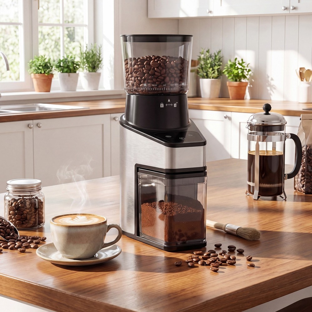 Coffee Grinder, Electric Coffee Bean Grinder with 60 Precise Grinding Settings