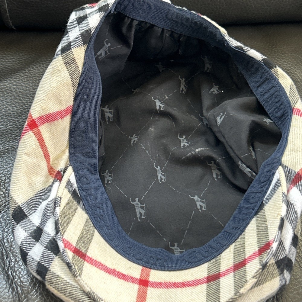 Nova Check Plaid Pattern Golfknickers Flat Cap Hat Original Collection Rare