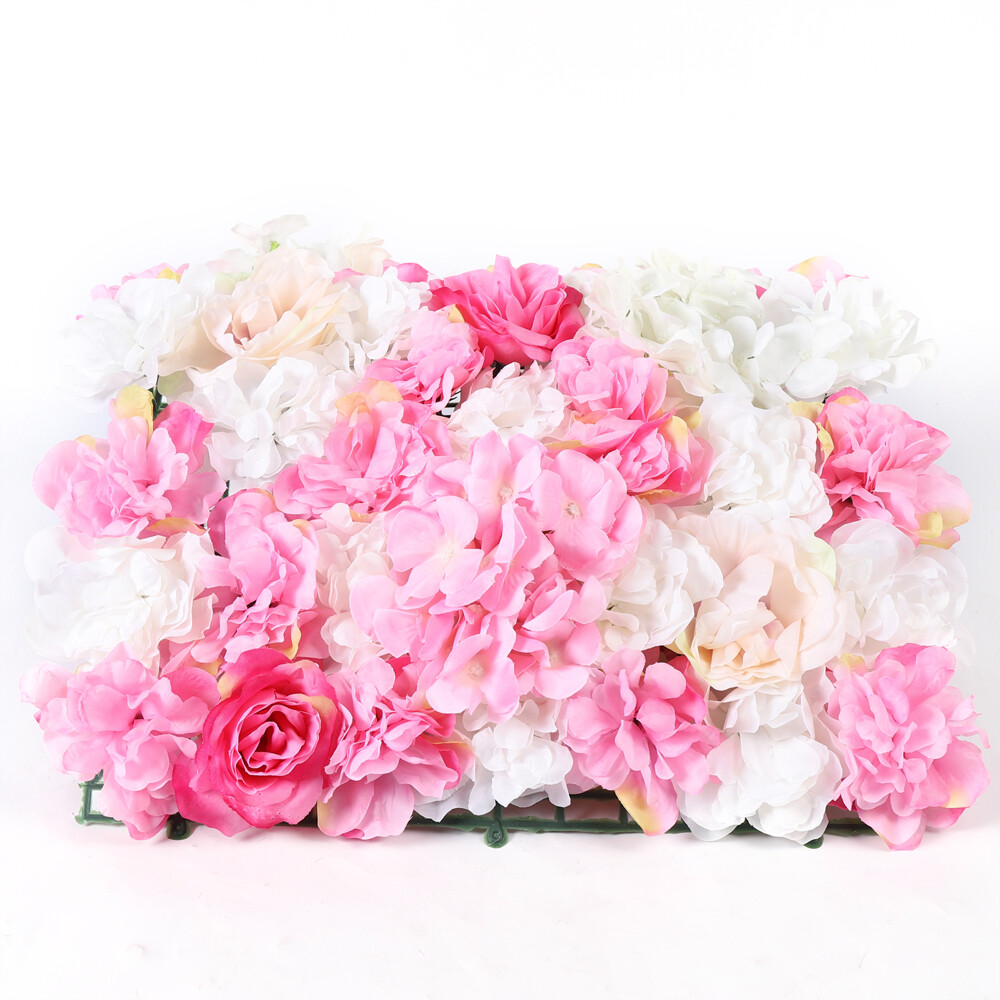 20Pcs Artificial Flower Wall Artificial Rose Panel for Wedding Proposal Venue