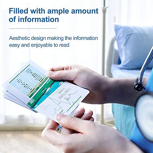 96 Nursing Badge Reference Cards, Nursing School Essentials Set- Lab Values,