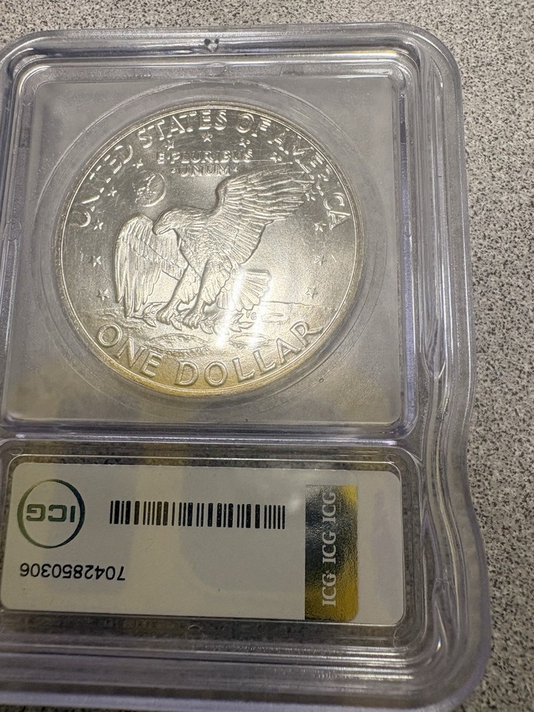 1971 Eisenhower Silver Dollar Uncirculated ICG MS 67+