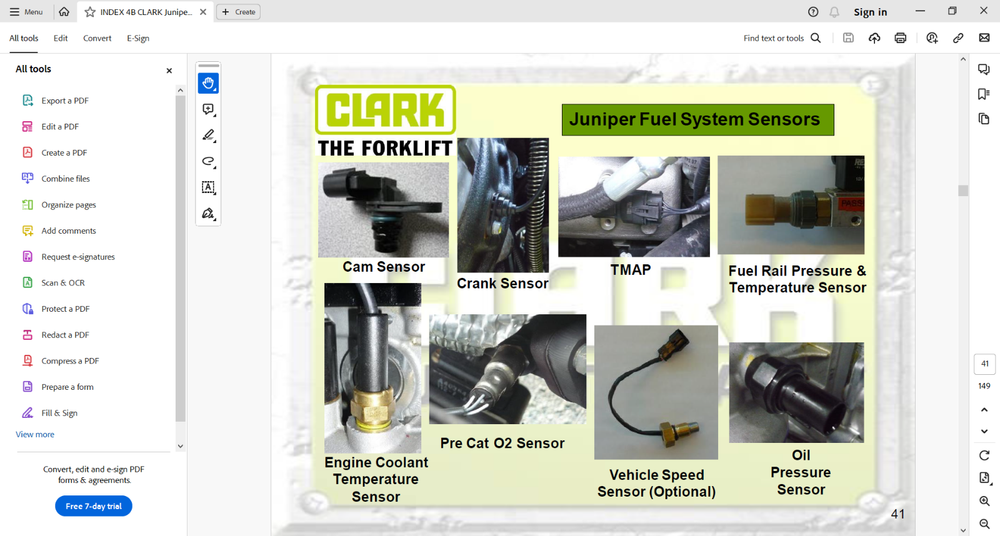CLARK FORKLIFT Service Manuals-Parts Manuals on USB Flash Drive.