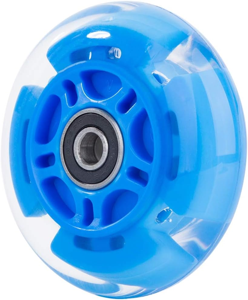 80mm Light up Scooter Wheels L.E.D. Flashing Kick Scooter Replacement (2-Pack)