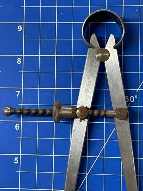 LUFKIN 42-8 INSIDE SPRING CALIPERS WITH SOLID NUT, 8" IN STOCK!! -rusty