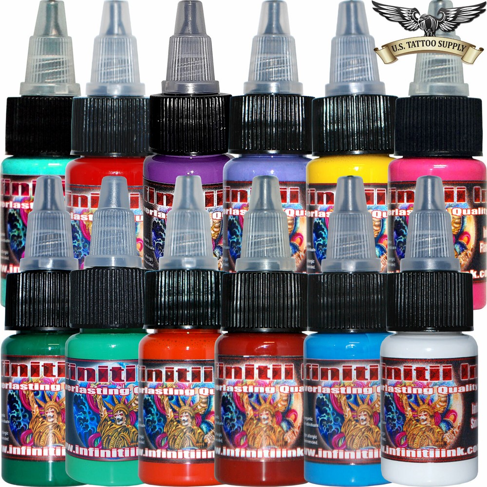 Infinitii Tattoo Ink 12 Colors 1/2oz Set #5