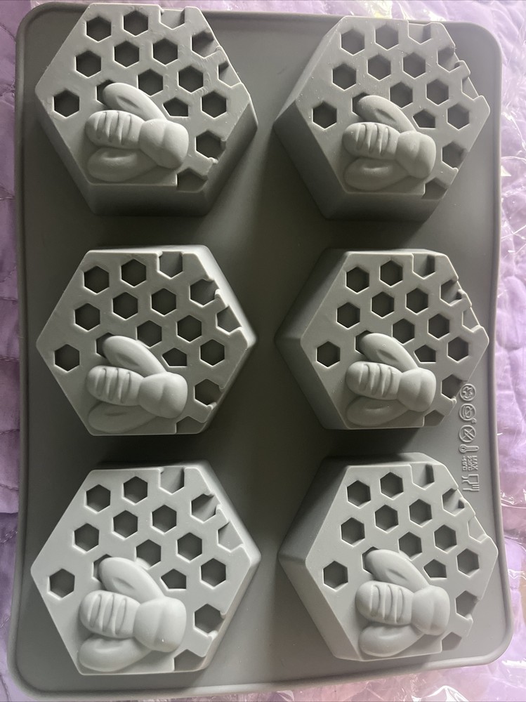 Soap Making  Mold Honey Bee Comb Shape 6 Forms Crafts Cube DIY Handmade Supply