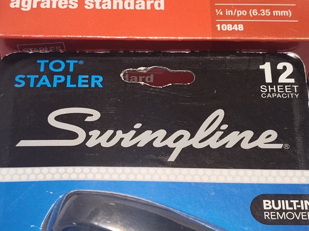 Swingline Tiny Tot Staplers - 12 Sheets Capacity Black 6000 Staples