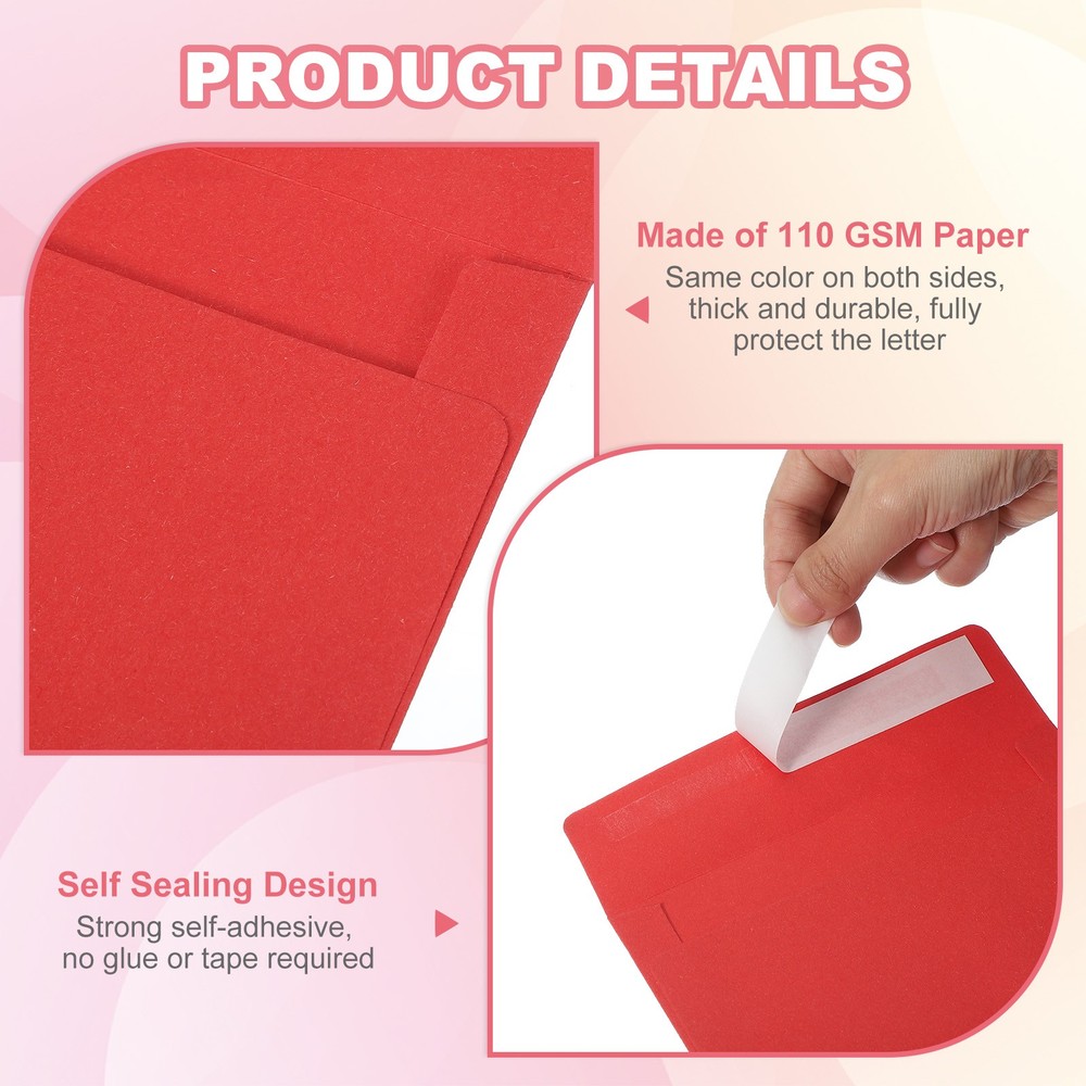 24Pack A2 Envelopes, Red Invitation Envelopes4-3/8" x 5-3/4"