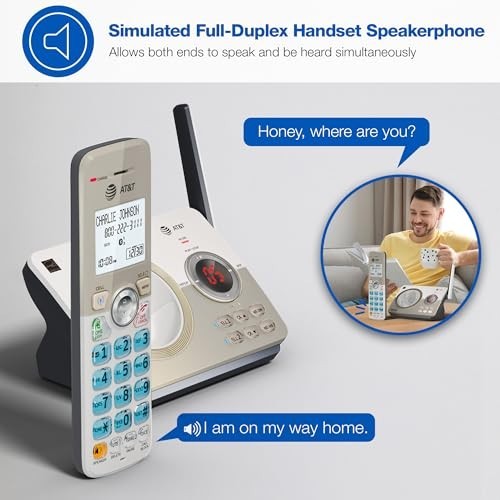 Cordless Phone with Bluetooth, Call Blocking, 1.8" Screen, Big Buttons, Intercom