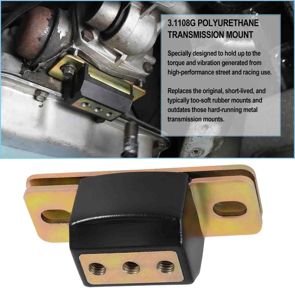 Robust GM Transmission Mount - Polyurethane Bracket Set for TH350, TH400, 700R4