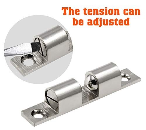5Pcs Double Ball Tension Roller Catch Latch 70mm, Solid Brass Hardware for Cabin