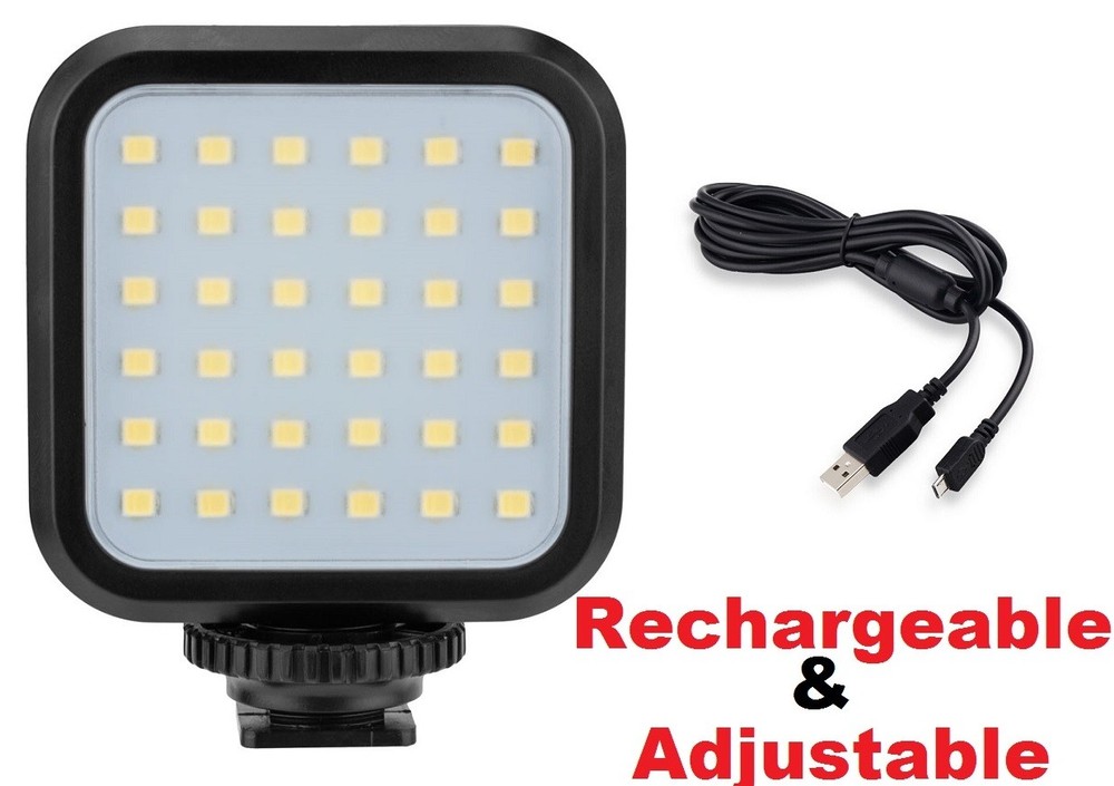 Rechargeable LED Light Set With Power Kit For Sony Alpha ILCE-6500 A6500